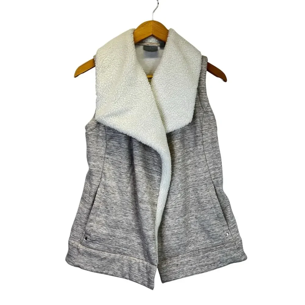Athleta Apres Anything Sherpa vest gray white - XXS